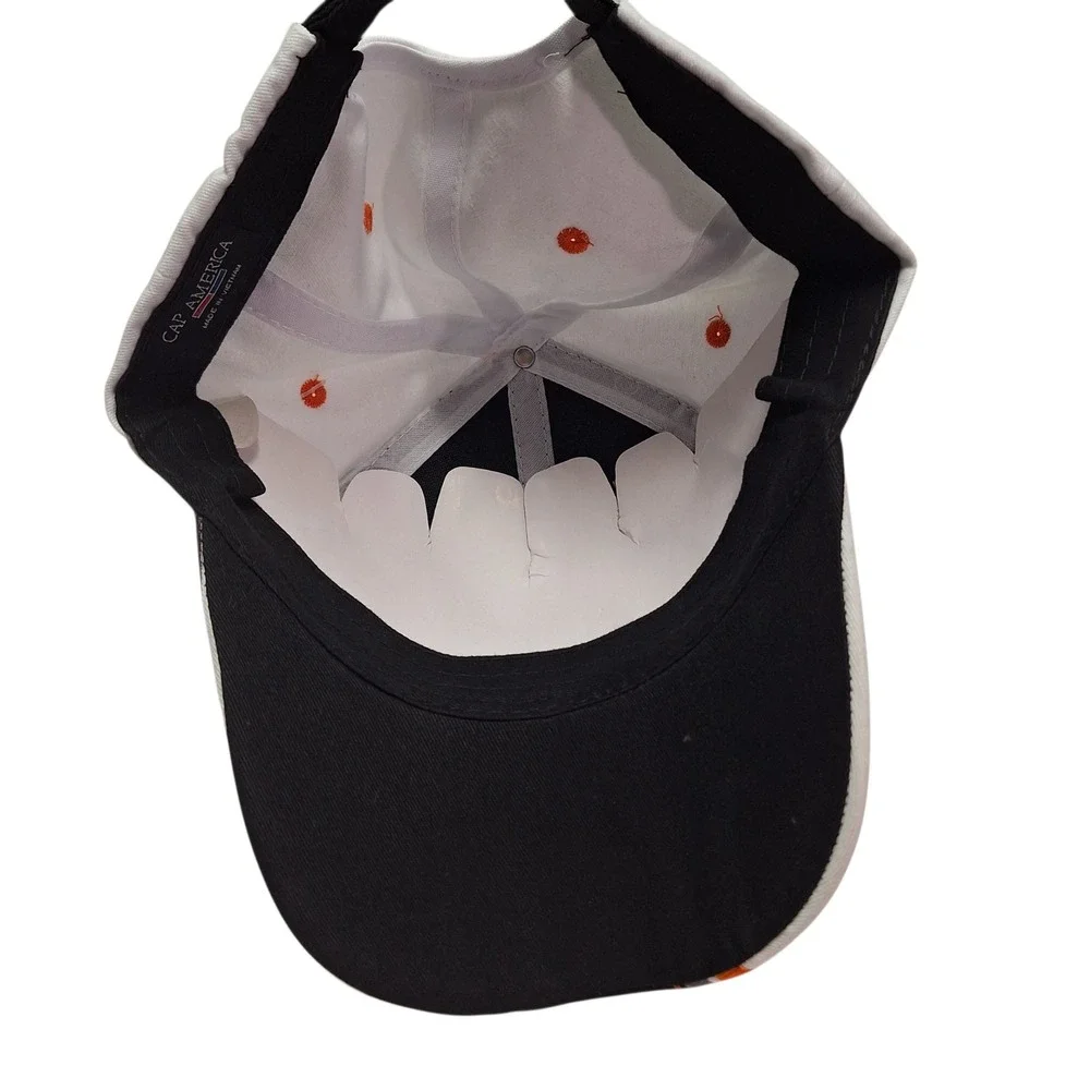 Davis Battery Racing 85 Cap America‎ Hat Black Orange Signature Adjustable